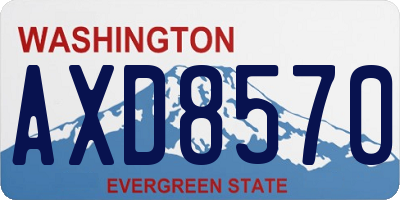 WA license plate AXD8570