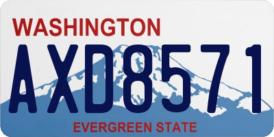 WA license plate AXD8571