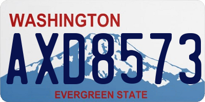 WA license plate AXD8573