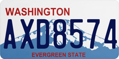 WA license plate AXD8574