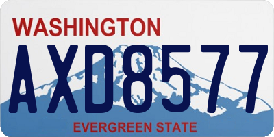 WA license plate AXD8577