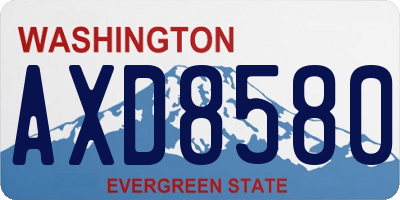 WA license plate AXD8580