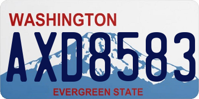 WA license plate AXD8583