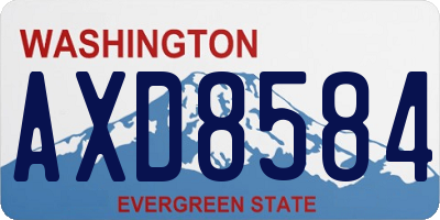 WA license plate AXD8584