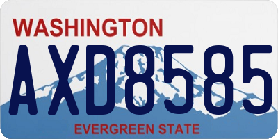 WA license plate AXD8585