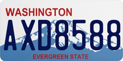 WA license plate AXD8588