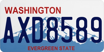 WA license plate AXD8589