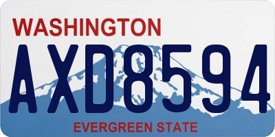 WA license plate AXD8594