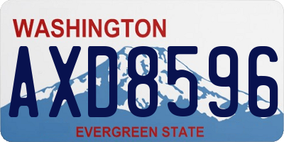 WA license plate AXD8596