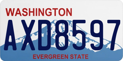 WA license plate AXD8597