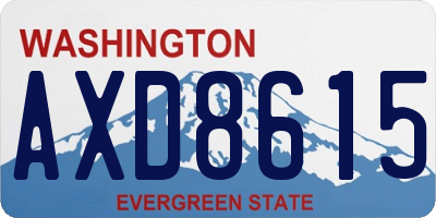 WA license plate AXD8615