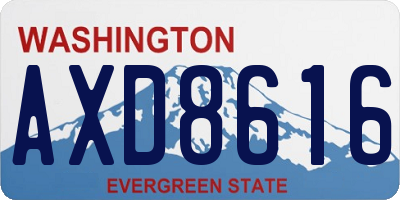 WA license plate AXD8616