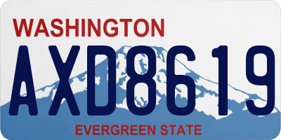 WA license plate AXD8619