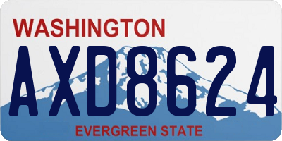 WA license plate AXD8624