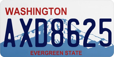 WA license plate AXD8625
