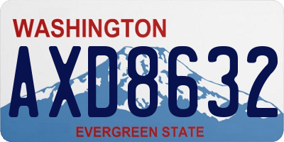 WA license plate AXD8632