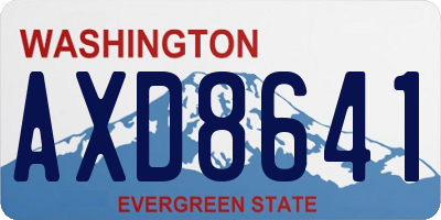 WA license plate AXD8641