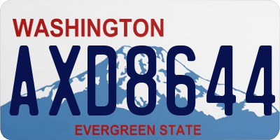 WA license plate AXD8644
