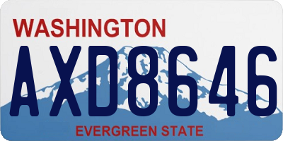WA license plate AXD8646