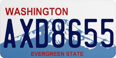 WA license plate AXD8655
