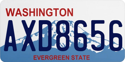 WA license plate AXD8656