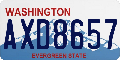 WA license plate AXD8657