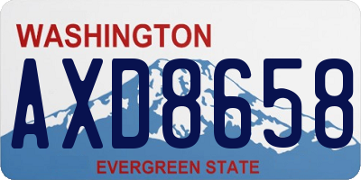 WA license plate AXD8658