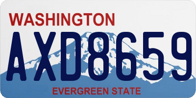WA license plate AXD8659