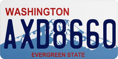 WA license plate AXD8660