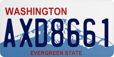 WA license plate AXD8661