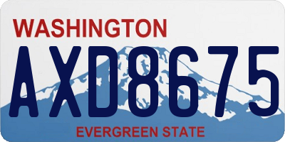 WA license plate AXD8675