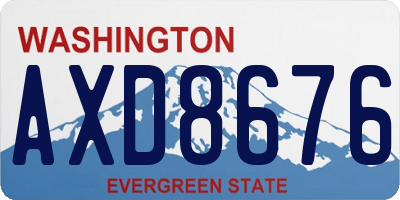 WA license plate AXD8676