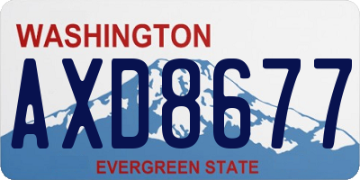 WA license plate AXD8677