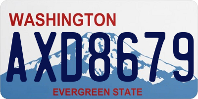 WA license plate AXD8679