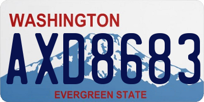 WA license plate AXD8683