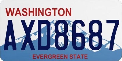 WA license plate AXD8687
