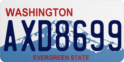 WA license plate AXD8699