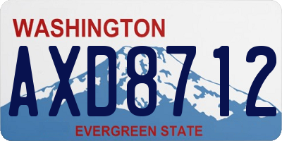WA license plate AXD8712