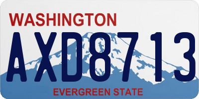 WA license plate AXD8713