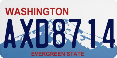 WA license plate AXD8714