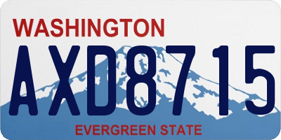 WA license plate AXD8715
