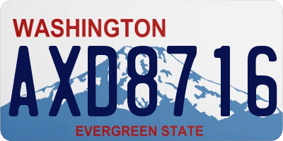 WA license plate AXD8716