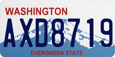 WA license plate AXD8719
