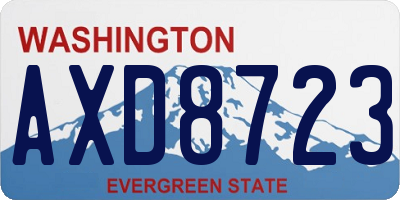 WA license plate AXD8723