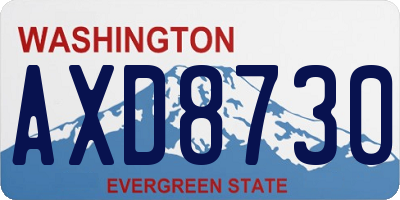 WA license plate AXD8730
