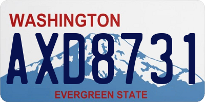 WA license plate AXD8731