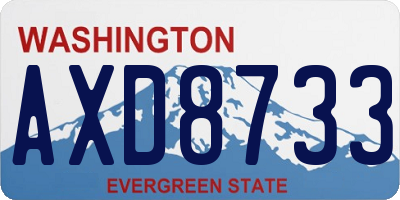 WA license plate AXD8733