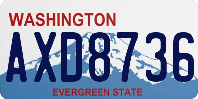 WA license plate AXD8736