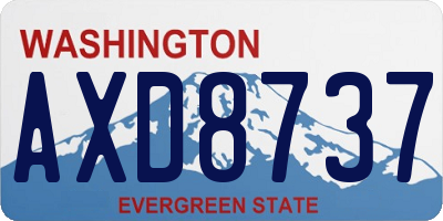 WA license plate AXD8737