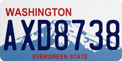 WA license plate AXD8738